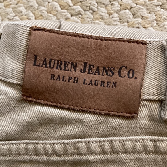 Last Chance! Lauren Jeans Co. Petite Tan Denim Jeans - Picture 5 of 5